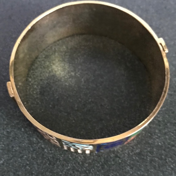 Coach Signature C Gold Bangle Bracelet 1” - Picture 12 of 15